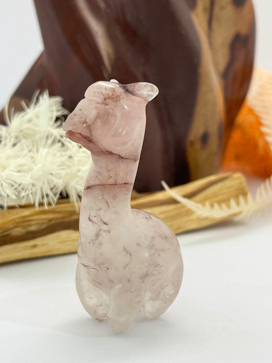 Fire Quartz ~ small Alpaca carving
