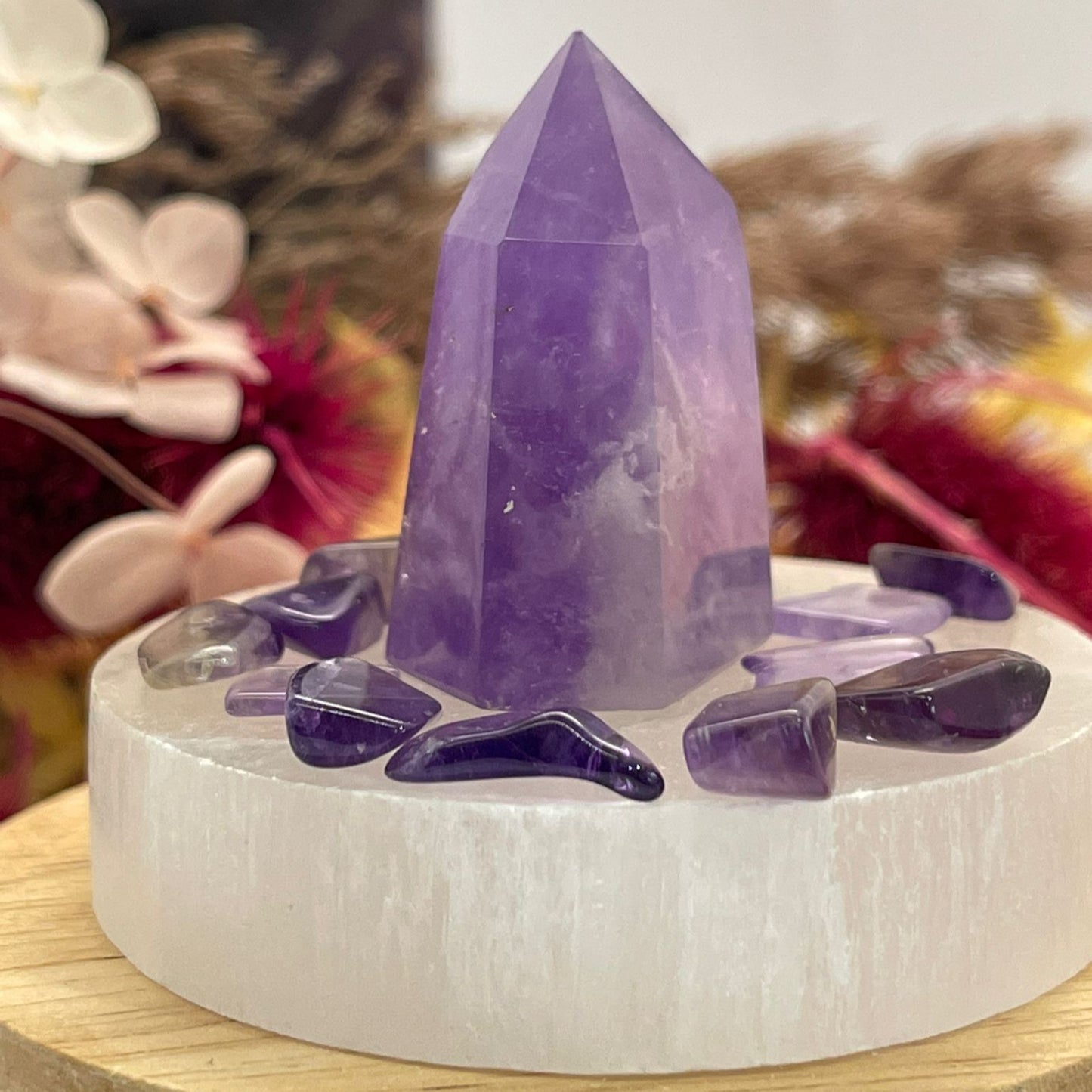 Selenite Round Slab