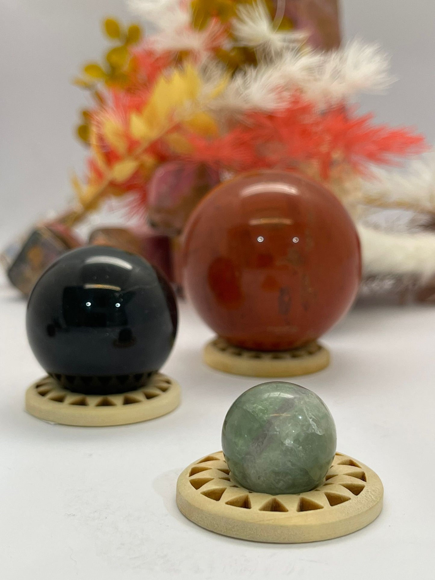 Wooden Hollow Sphere Stand Small