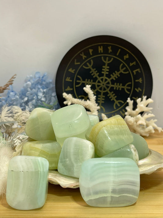 Pistachio Calcite Tumble Stones