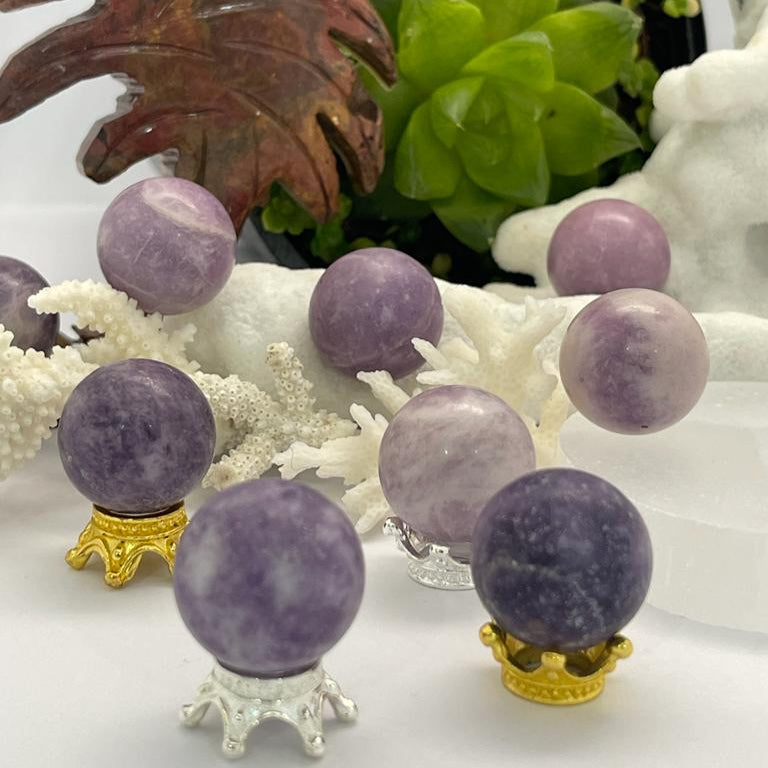 Lepidolite Sphere