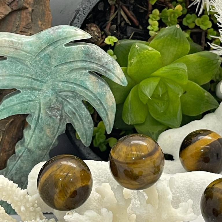 Tigers eye spheres