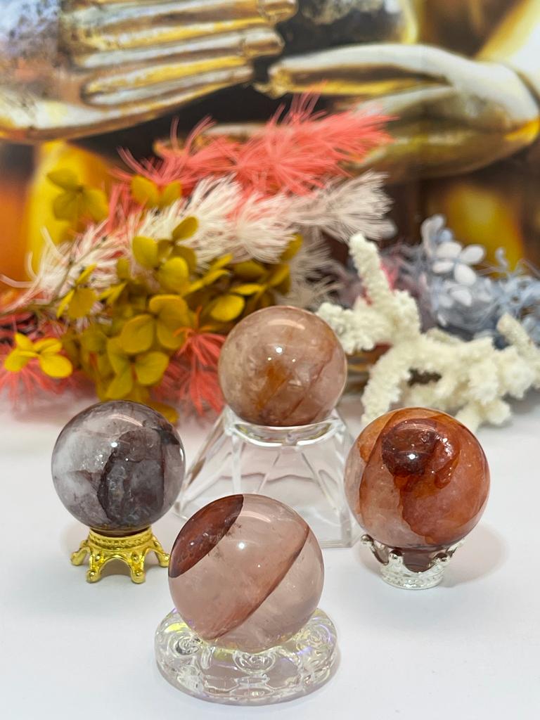 Fire Quartz Spheres 25g