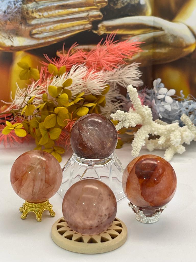 Fire Quartz Spheres 25g