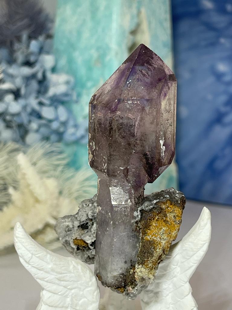 Brandberg Amethyst Sceptor Natural Point on Matrix