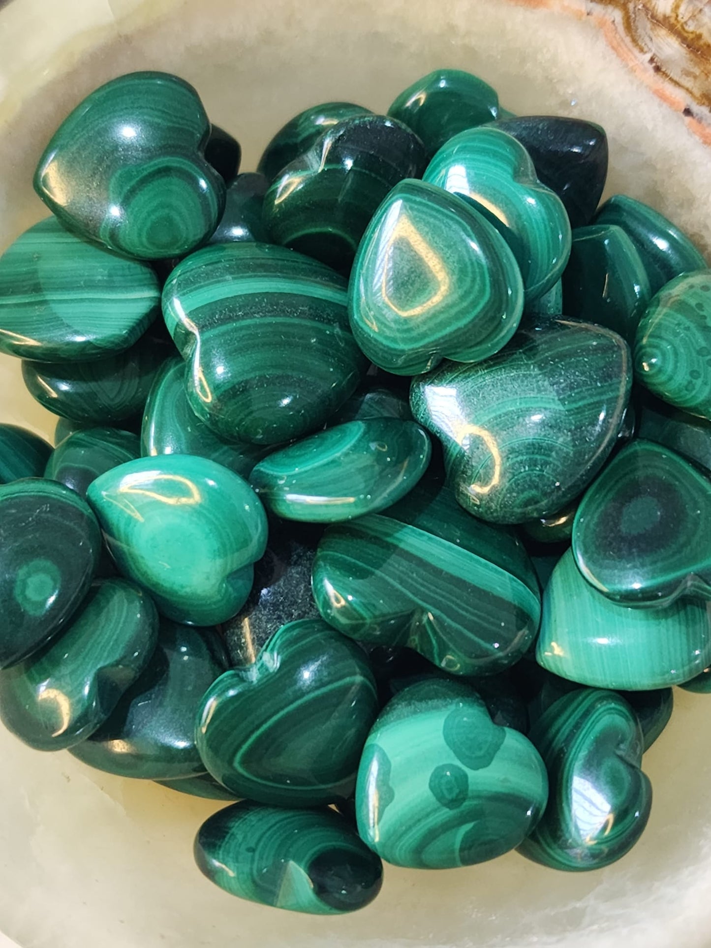 Malachite ~ mini-Hearts