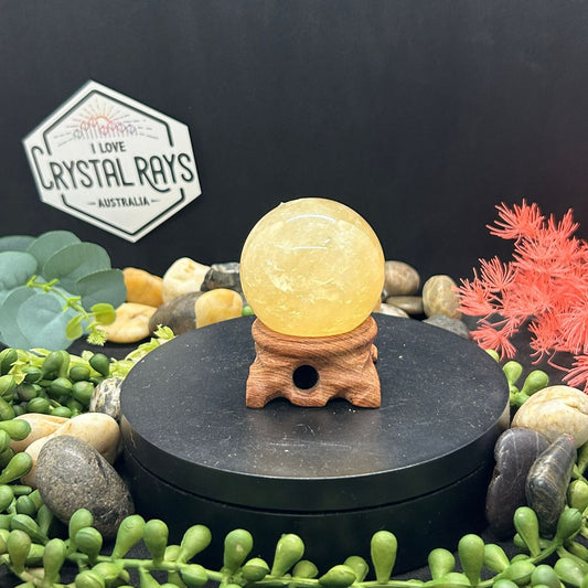 Honey Calcite Sphere