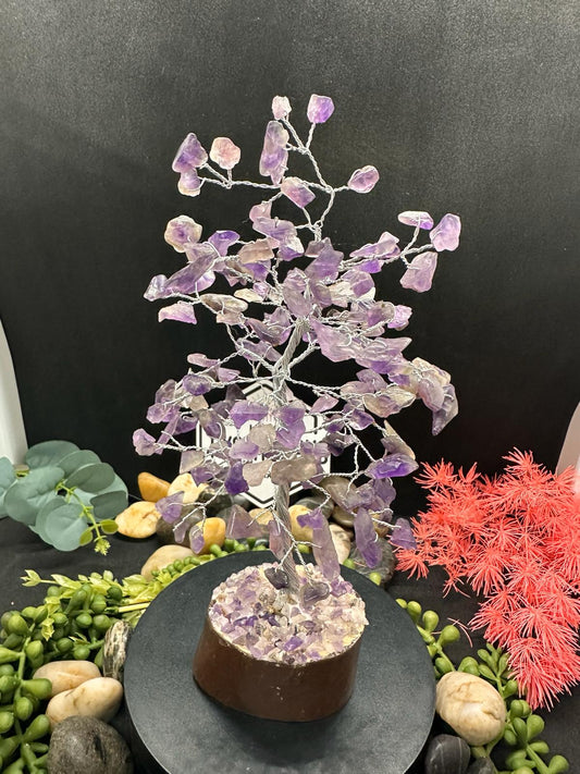 Amethyst Tree - Medium Silver