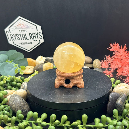 Honey Calcite Sphere