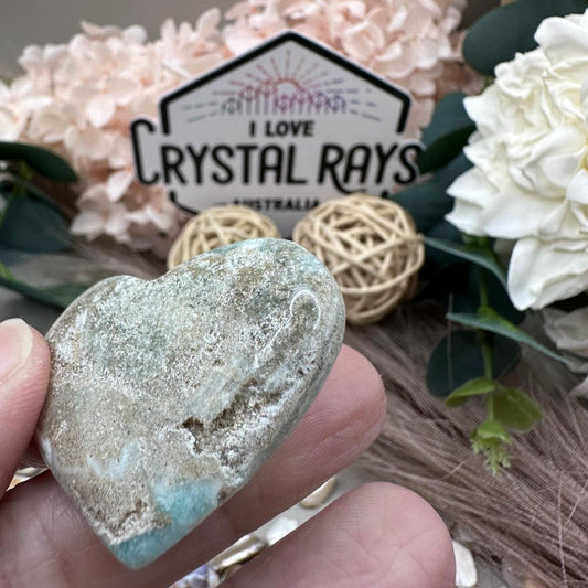 Blue Aragonite Heart
