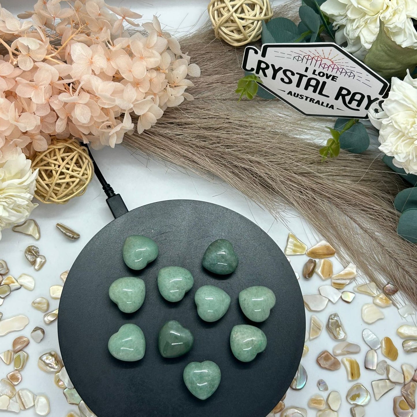 Green Aventurine Hearts 7g