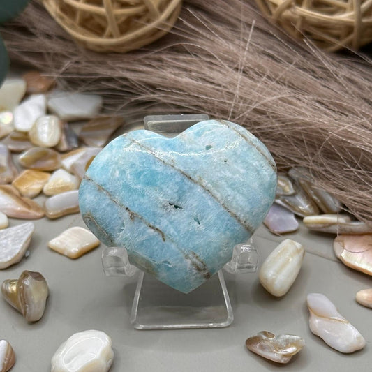 Blue Aragonite Heart