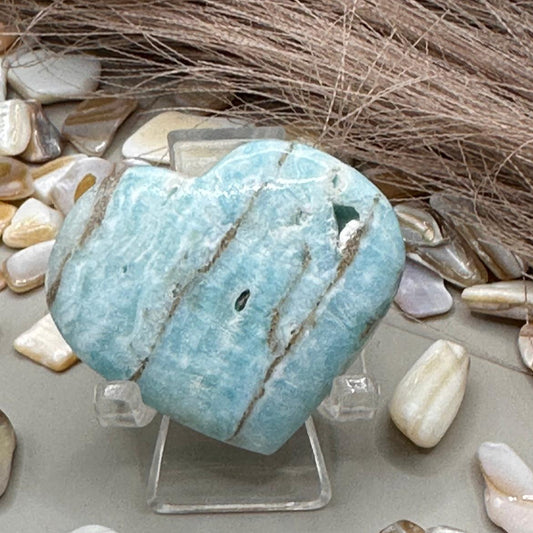Blue Aragonite Heart