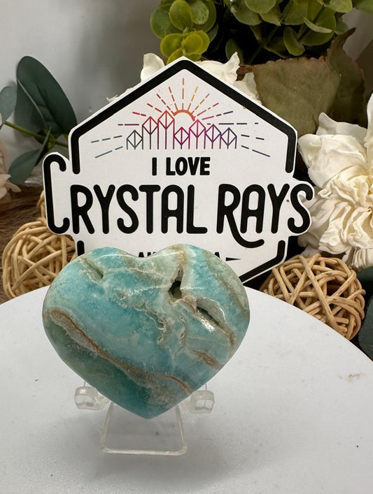 Blue Aragonite Heart