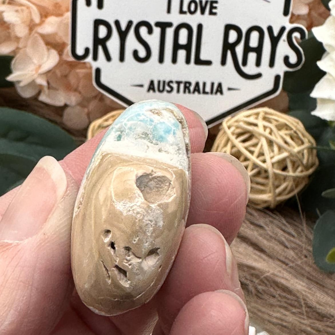 Blue Aragonite Heart