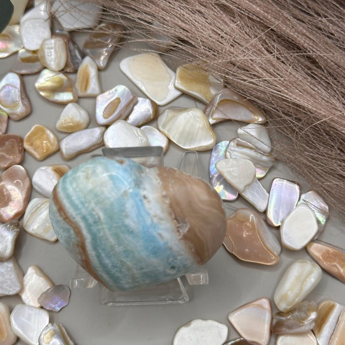 Blue Aragonite Heart