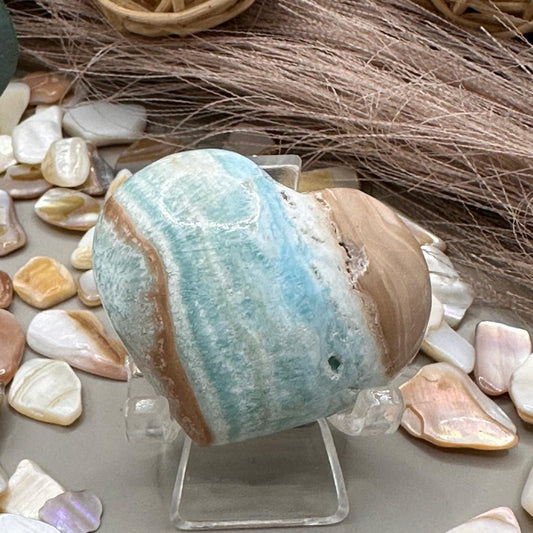 Blue Aragonite Heart