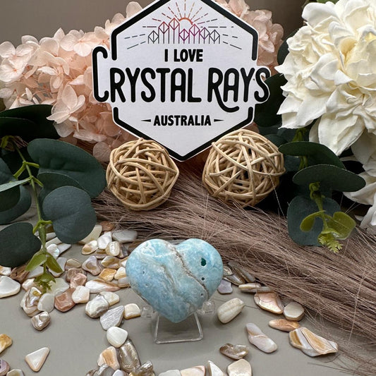 Blue Aragonite Heart