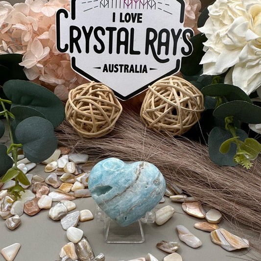 Blue Aragonite Heart