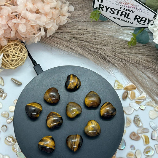 Tiger Eye Hearts