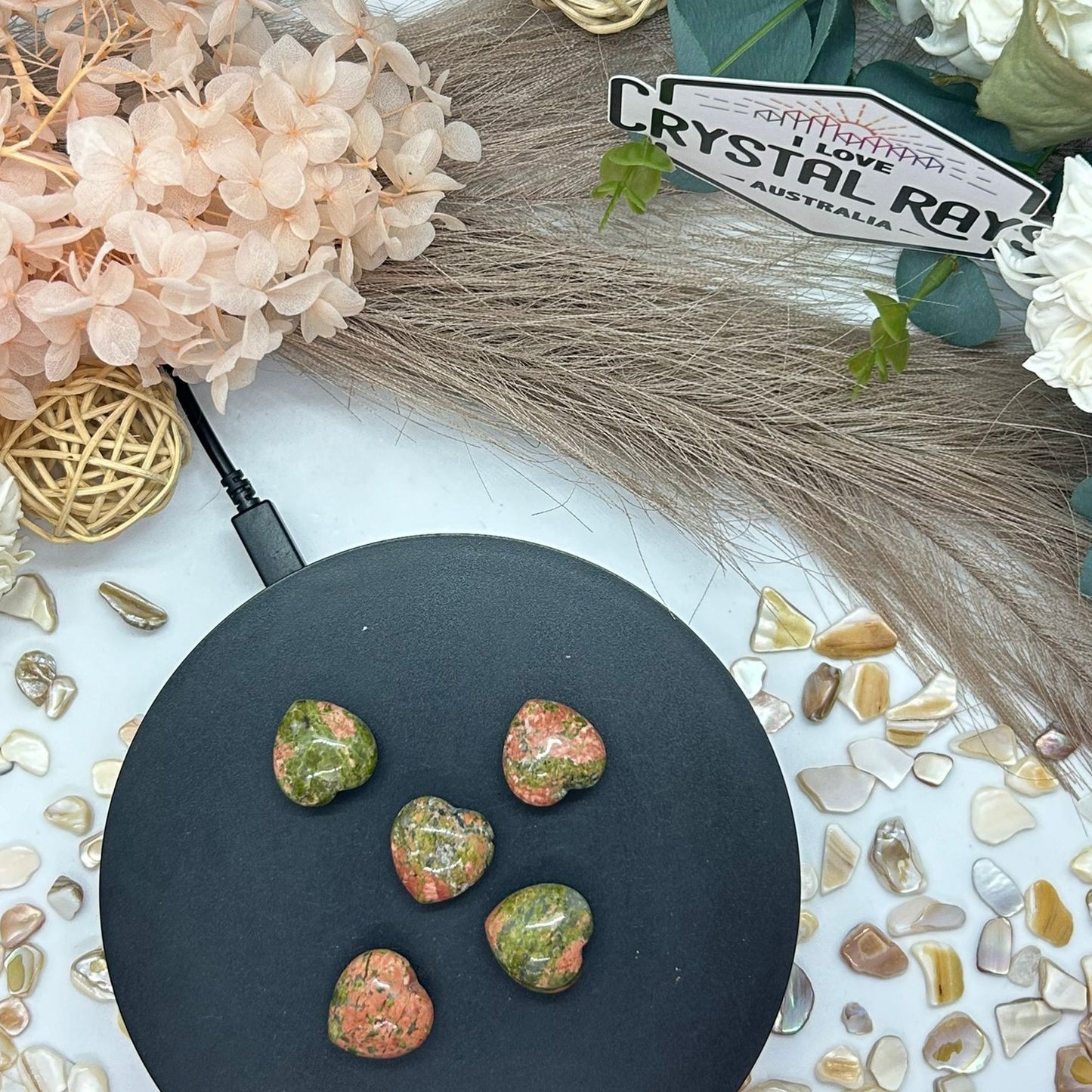 Unakite Hearts