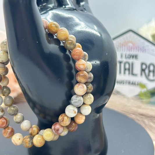 Crazy Lace Agate Bracelet 6mm