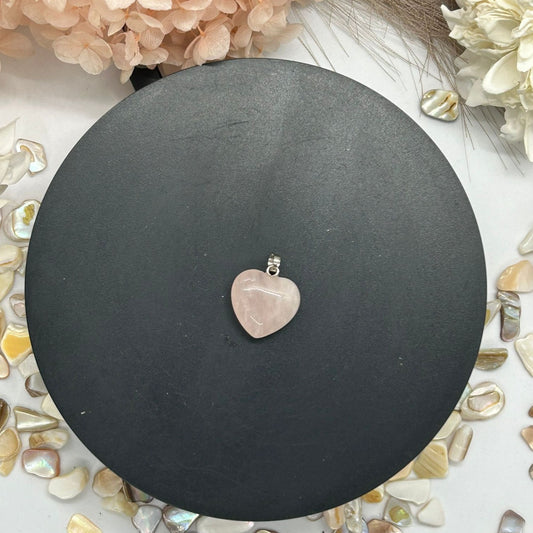 Rose Quartz Heart Pendant
