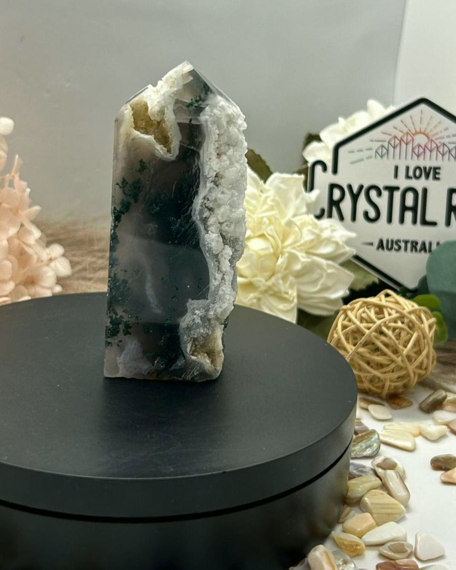 Druzy Moss Agate