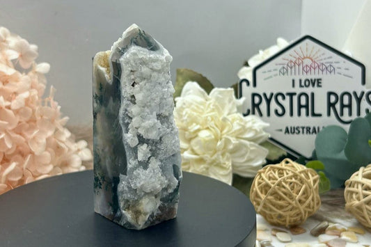 Druzy Moss Agate