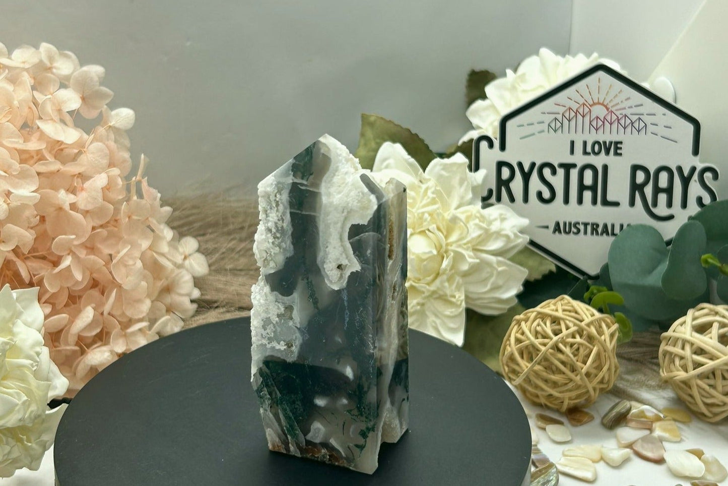 Druzy Moss Agate