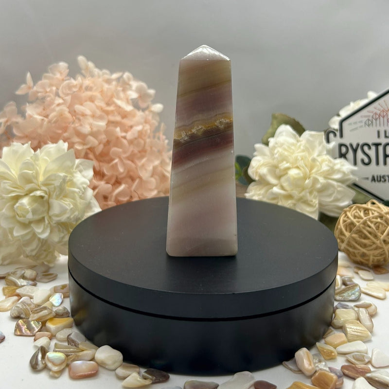 Pink Banded Onyx Tower