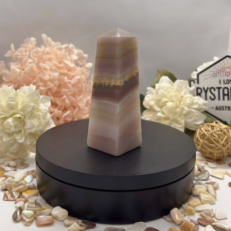 Pink Banded Onyx Tower