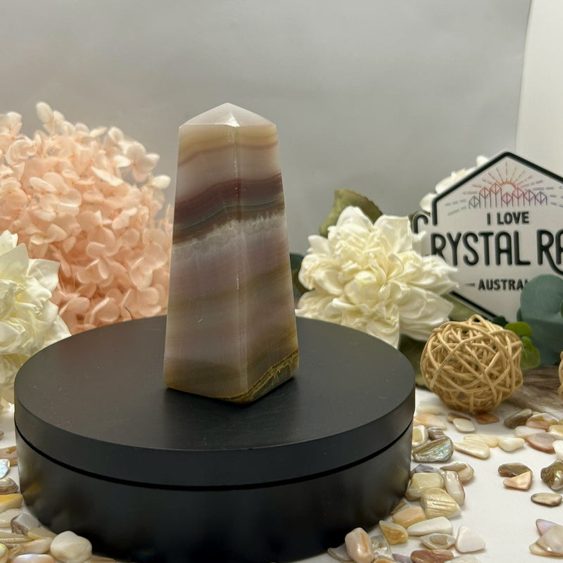 Pink Banded Onyx Tower