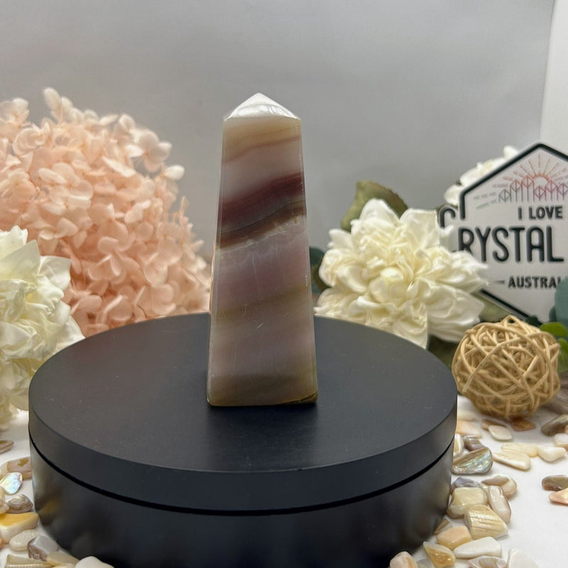 Pink Banded Onyx Tower