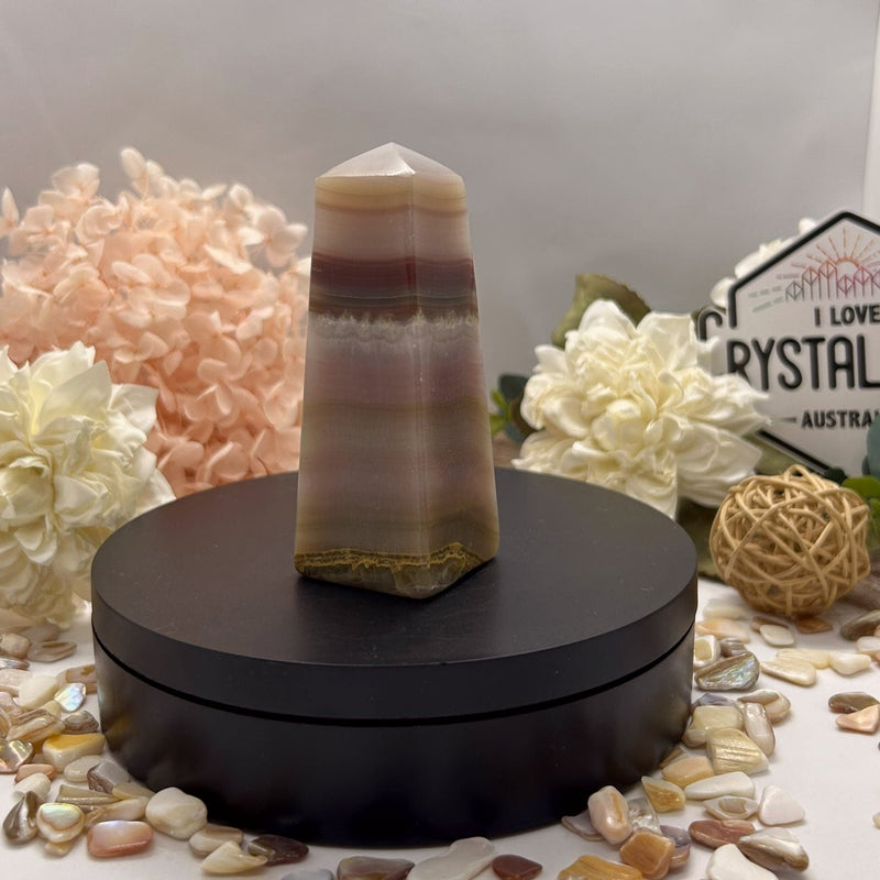 Pink Banded Onyx Tower