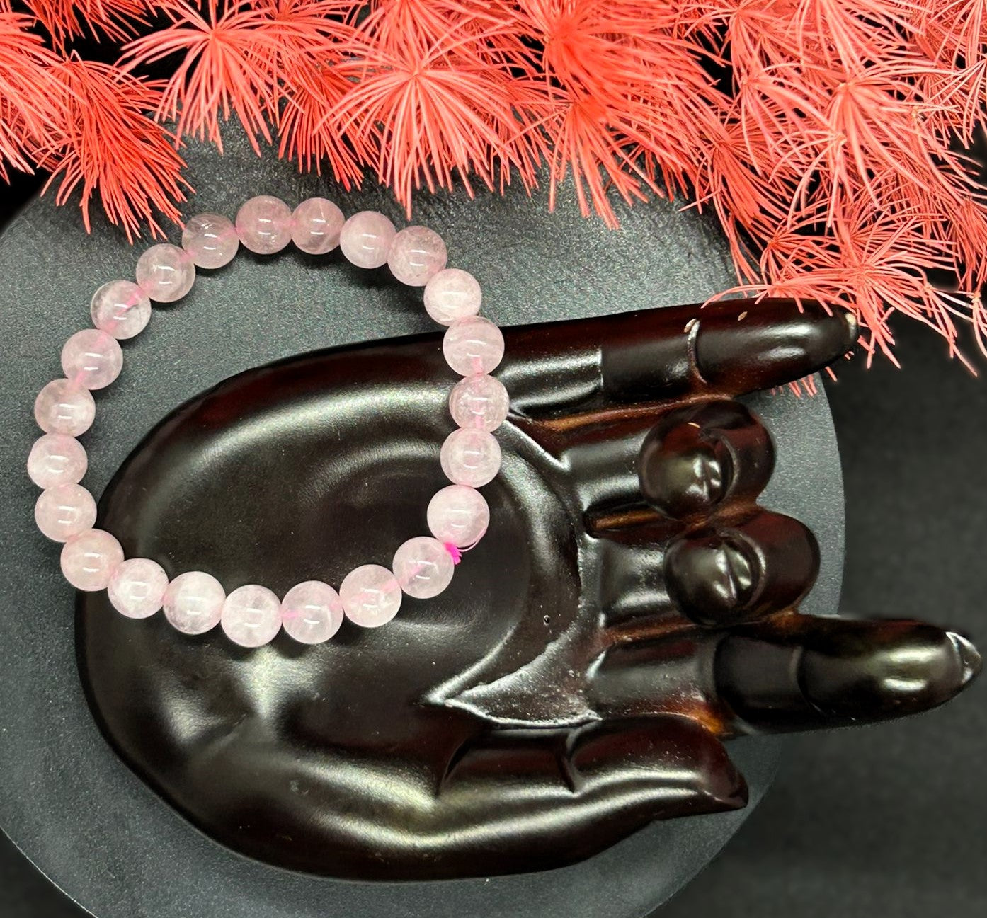 Rose Quartz Round Beaded ~ Bracelet 8mm
