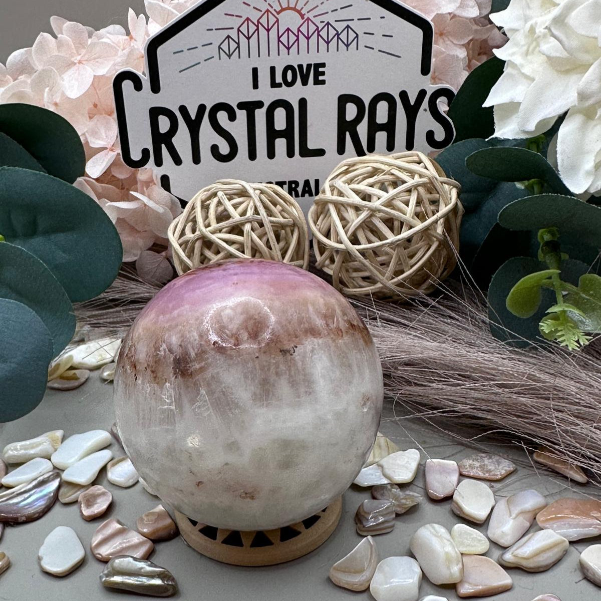 Pink Aragonite Sphere