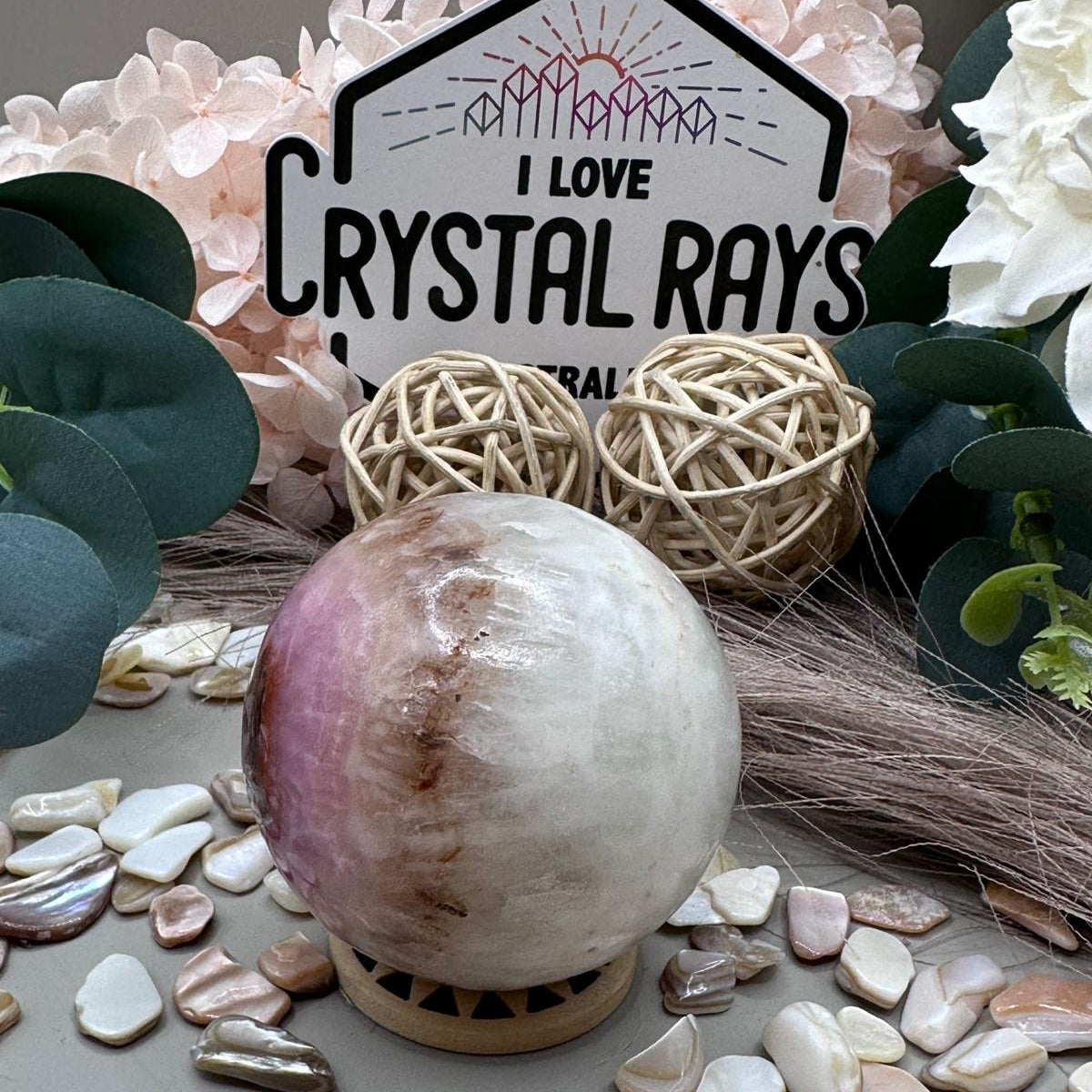 Pink Aragonite Sphere