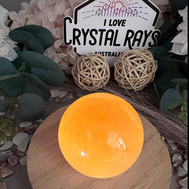 Honey Calcite Sphere