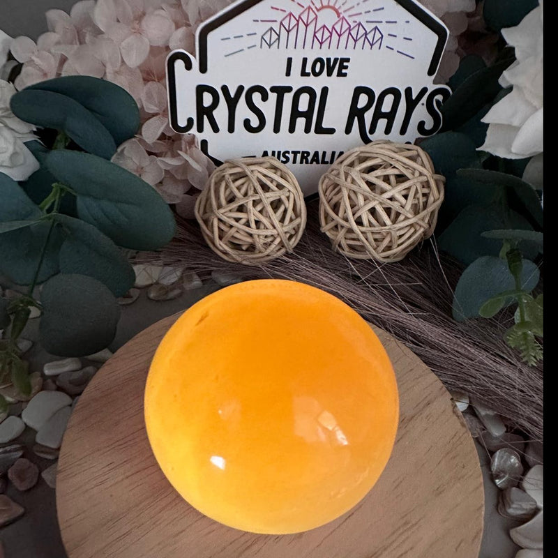 Honey Calcite Sphere