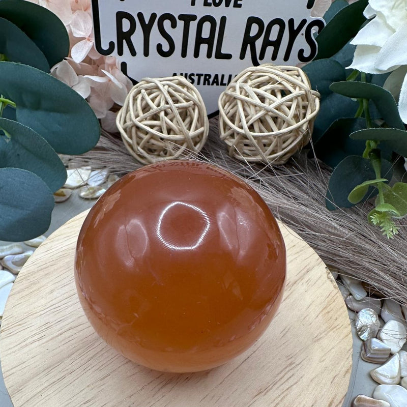 Honey Calcite Sphere