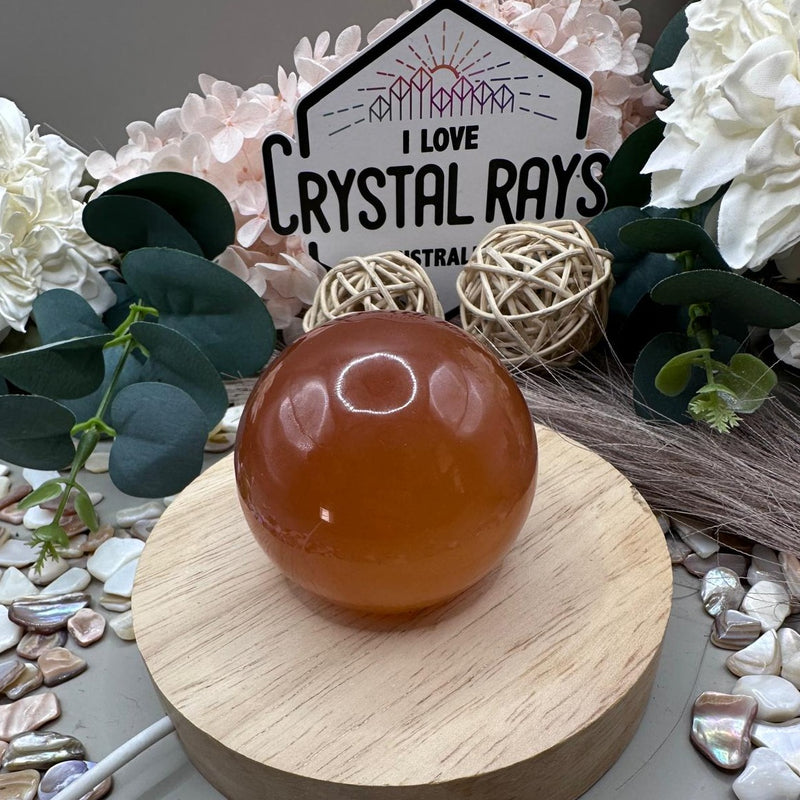 Honey Calcite Sphere