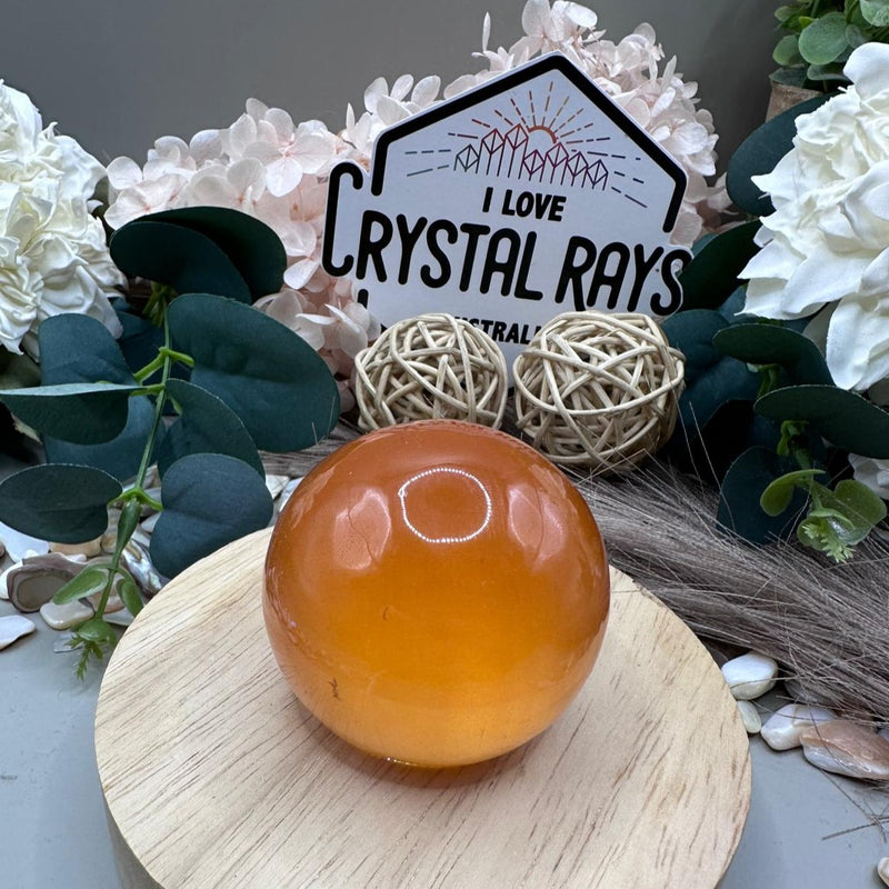 Honey Calcite Sphere