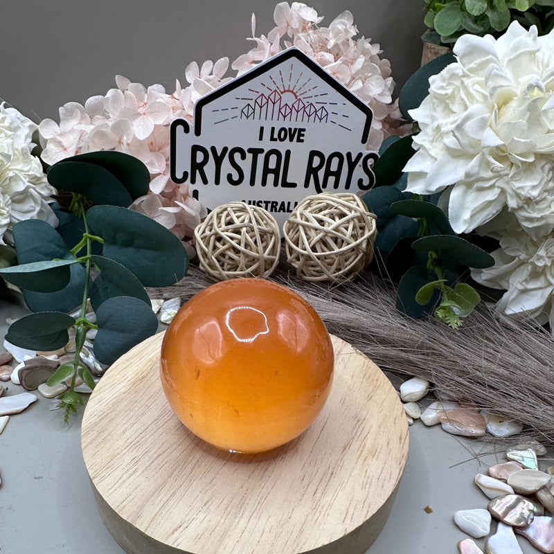 Honey Calcite Sphere