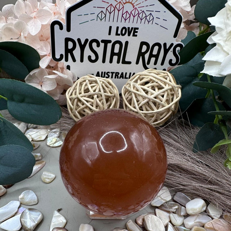 Honey Calcite Sphere