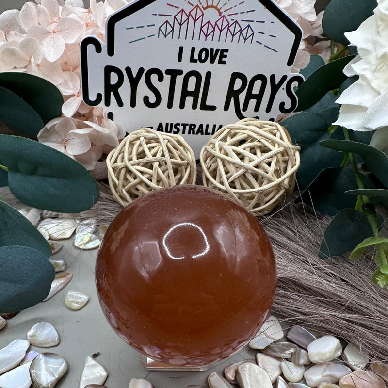 Honey Calcite Sphere