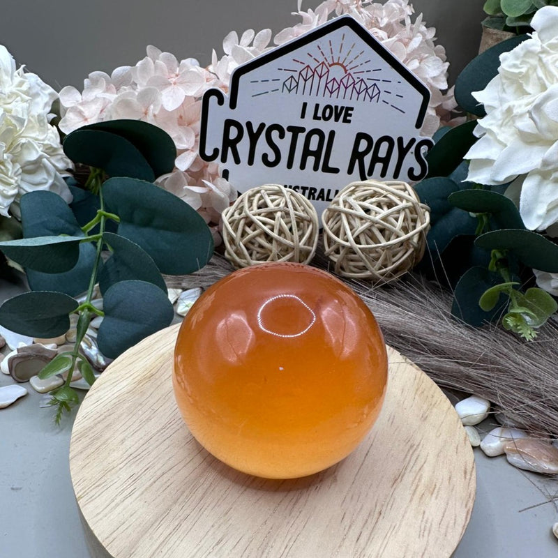 Honey Calcite Sphere