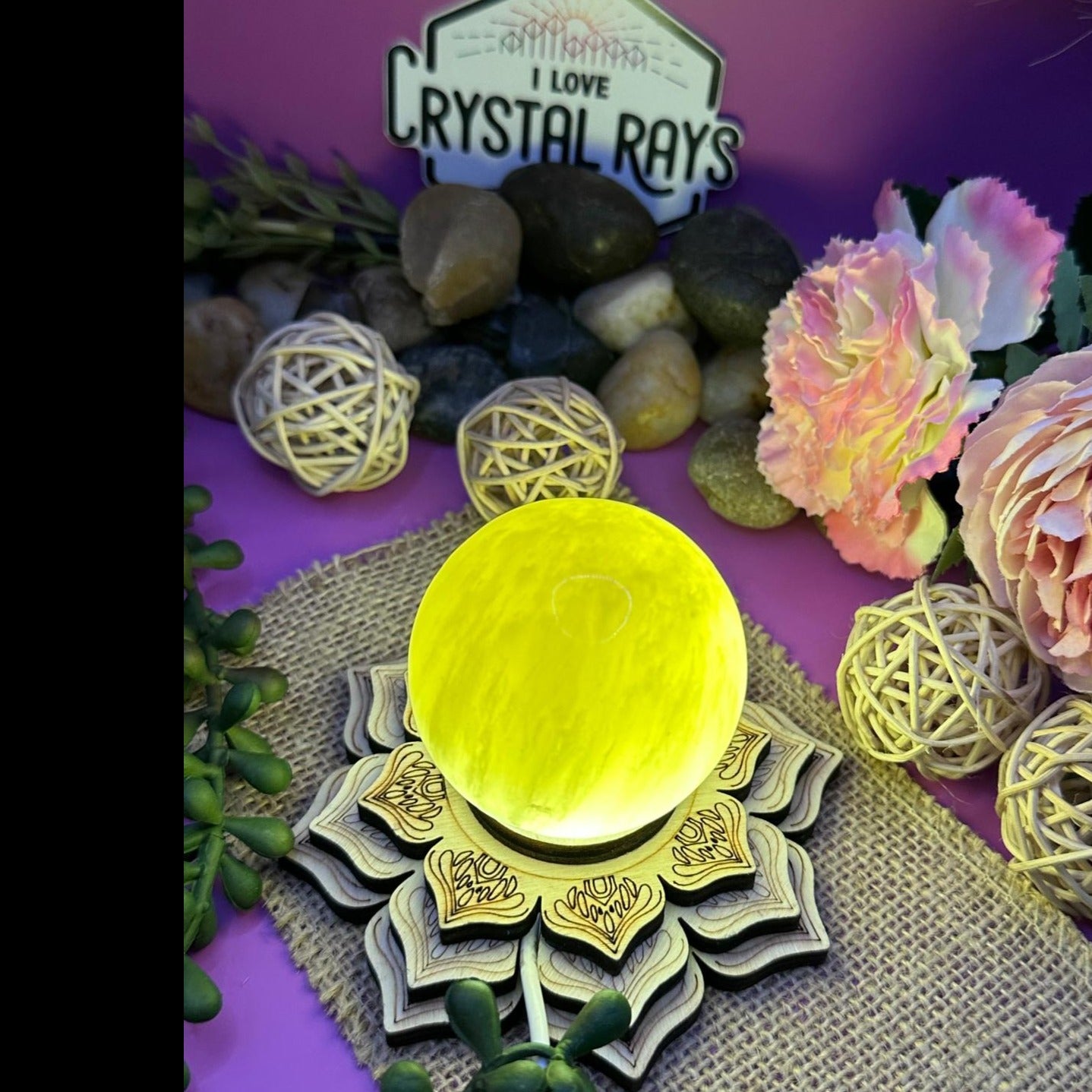 Yellow Calcite Sphere 302g