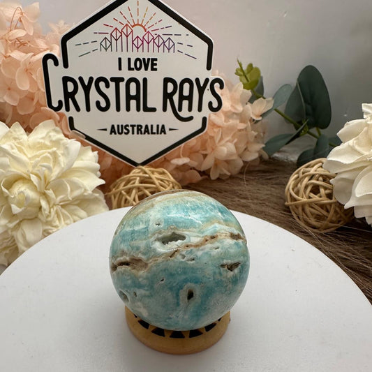 Blue Aragonite Sphere
