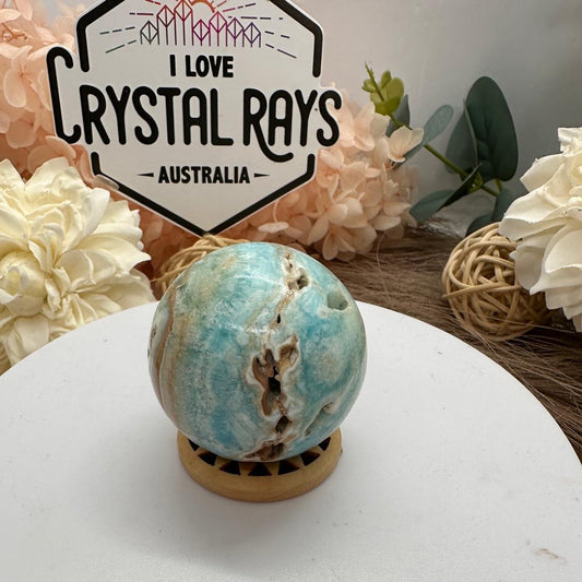 Blue Aragonite Sphere